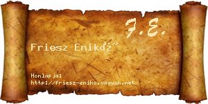 Friesz Enikő névjegykártya