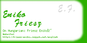 eniko friesz business card